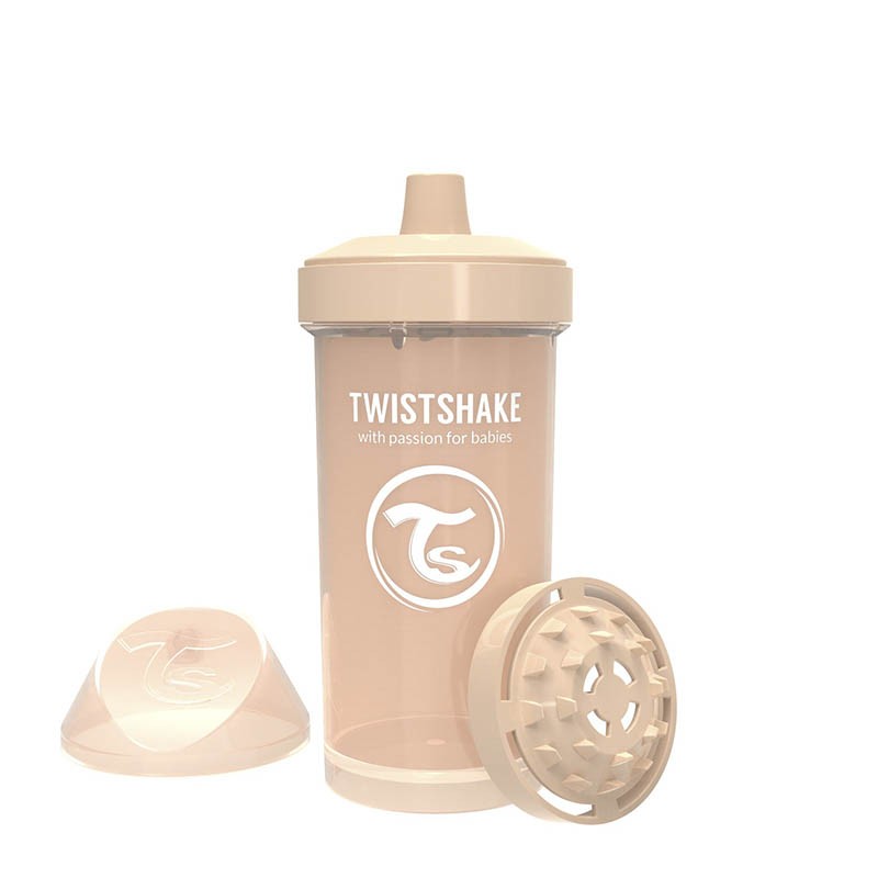 Child Cup with Shaker Twistshake 360 ml 12+ Months Beige