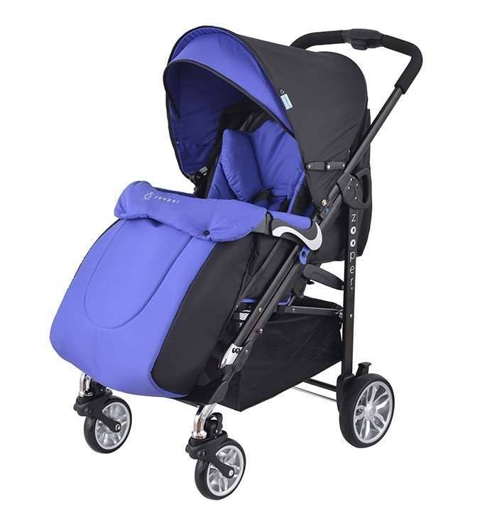Child stroller, combined Zooper Waltz Royal Blue Plaid, Royal Blue and Black