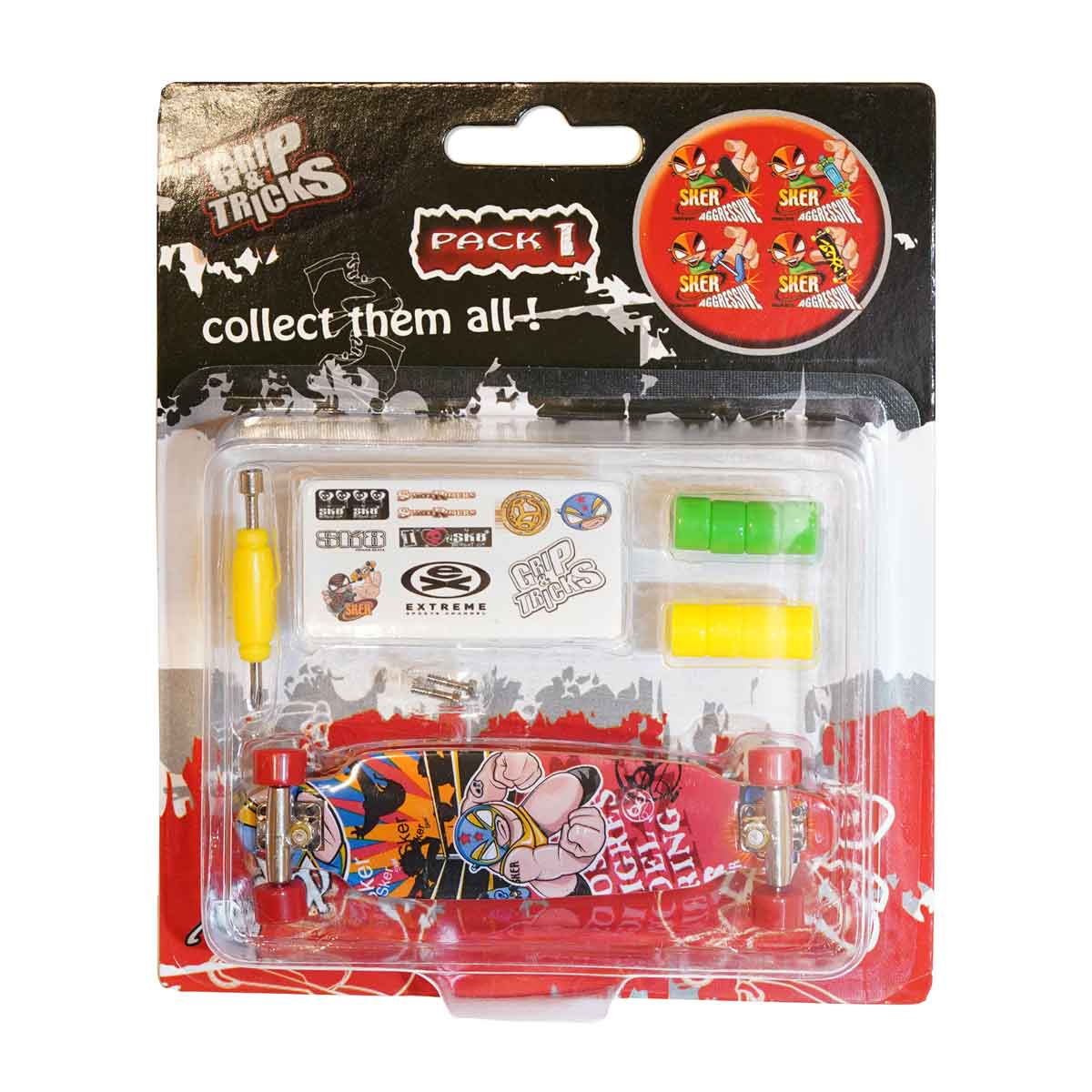 Играчка За Пръсти Long Board, Червен, с Боксьор