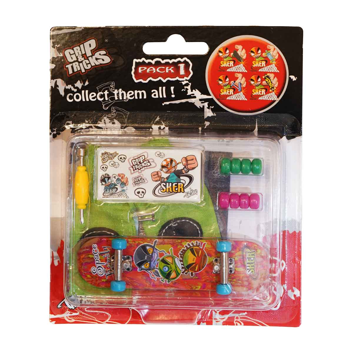 Играчка За Пръсти Skateboard, Червен
