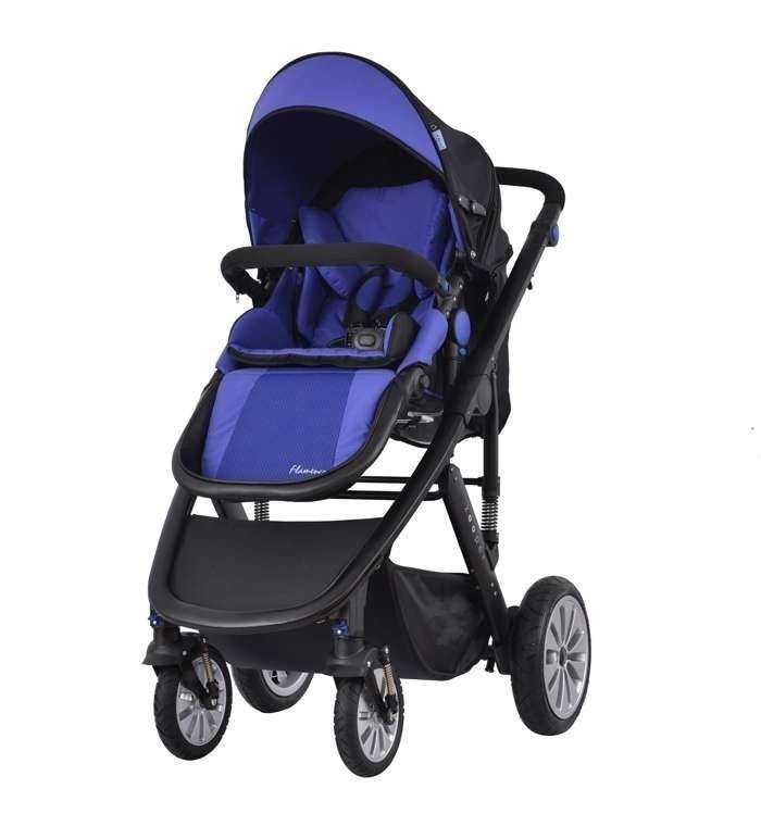 Combined Stroller 2 in 1 Zooper Flamenco Royal Blue Plaid, Royal Blue