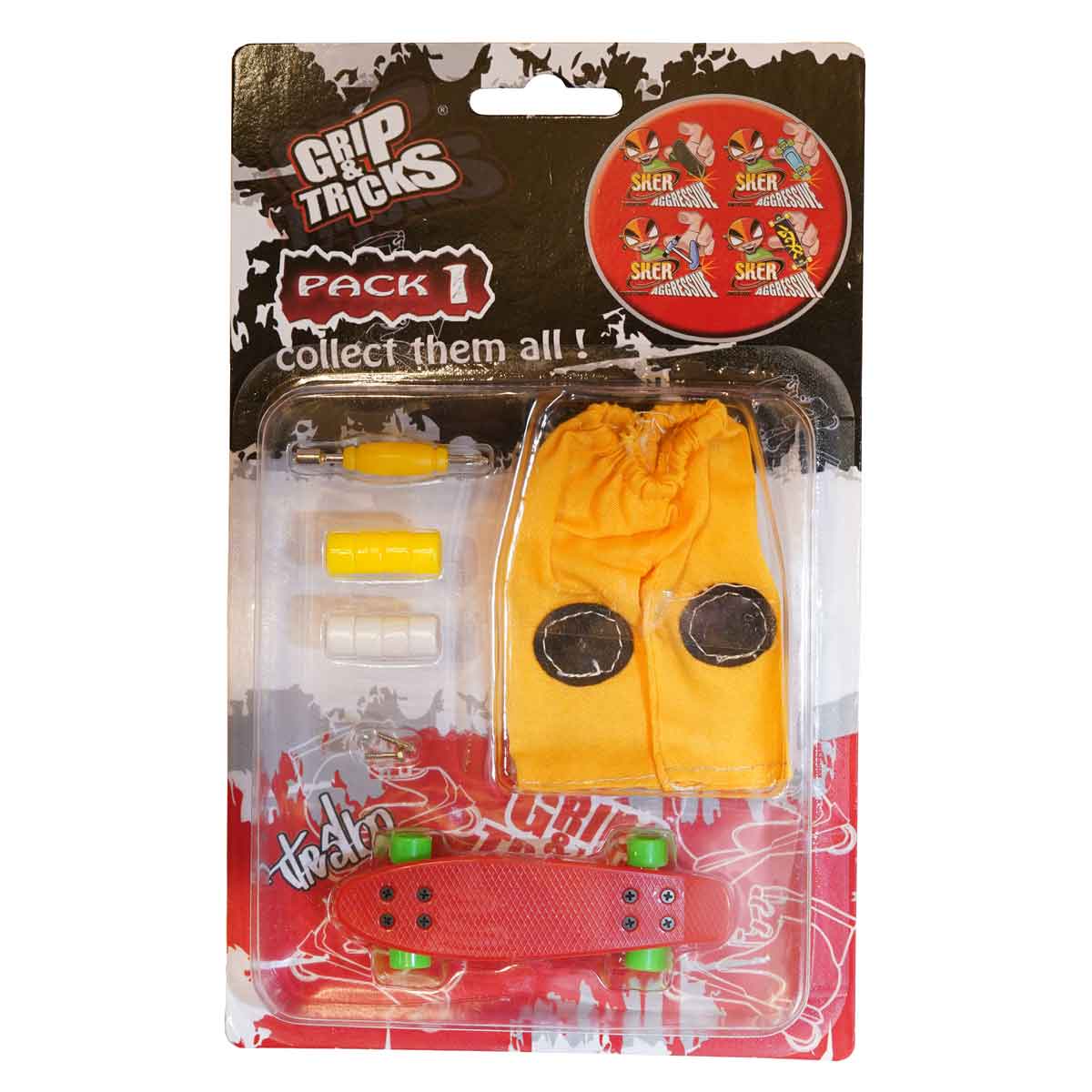 Комплект Играчка За Пръсти Penny Board, Червен