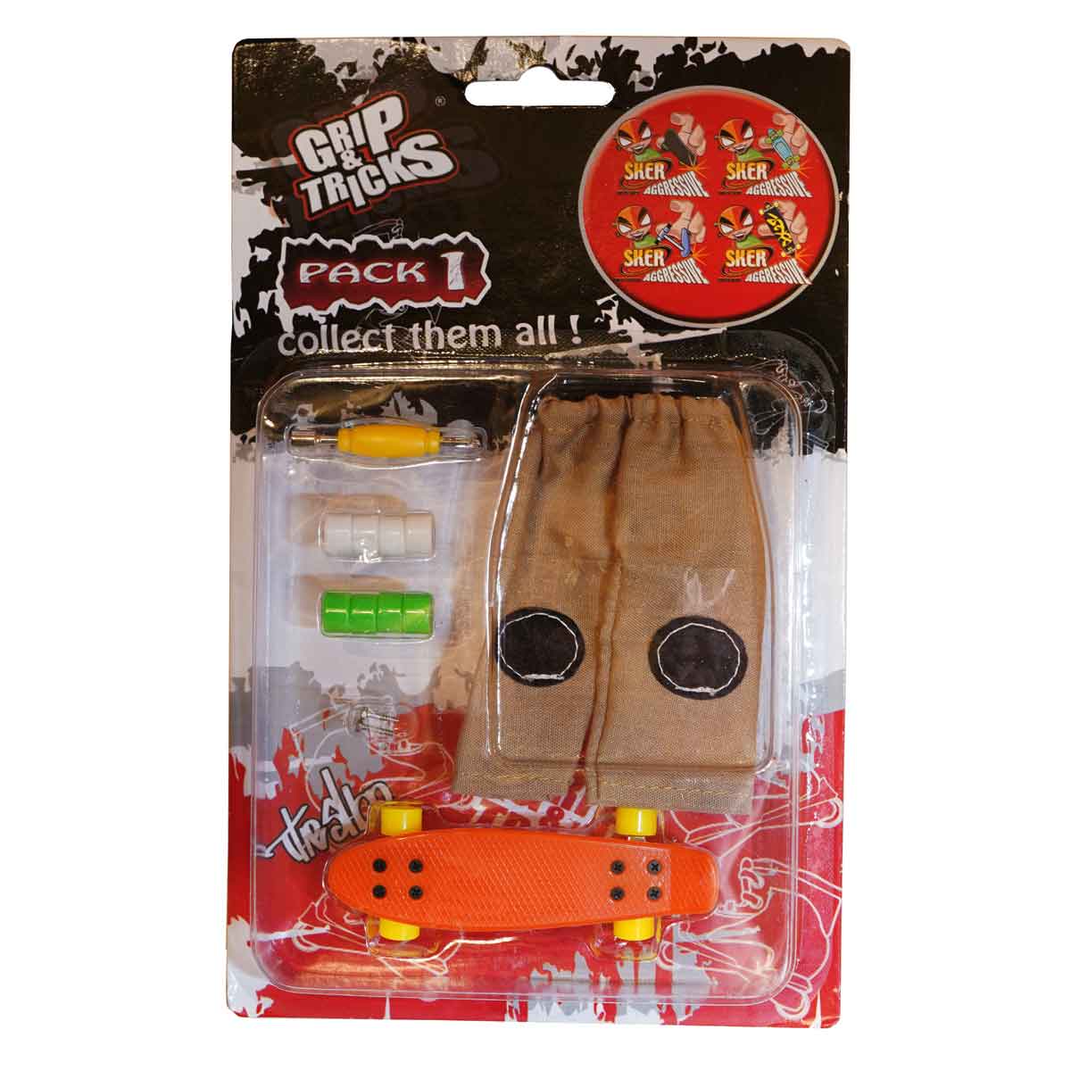 Комплект Играчка За Пръсти Penny Board, Оранжев