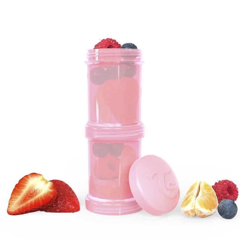 Food and powder milk containers Twistshake - 2 pieces of 100 ml each, pink.