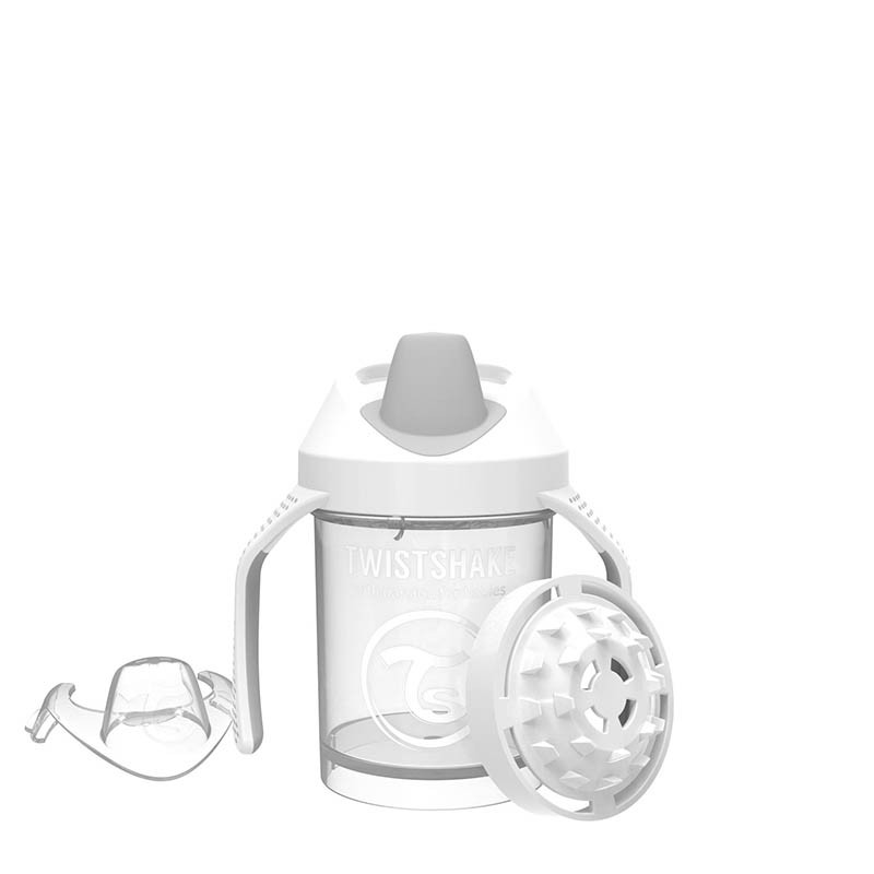 Mini Cup with Shaker Twistshake 230ml 4+ Months White
