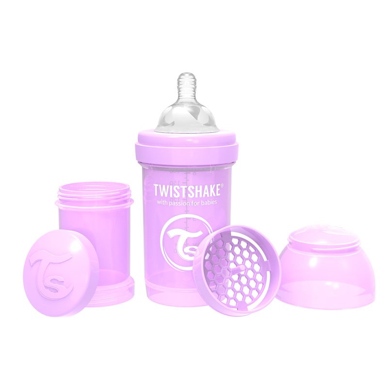 Bottle Against Colic for Babies Twistshake 180ml Purple