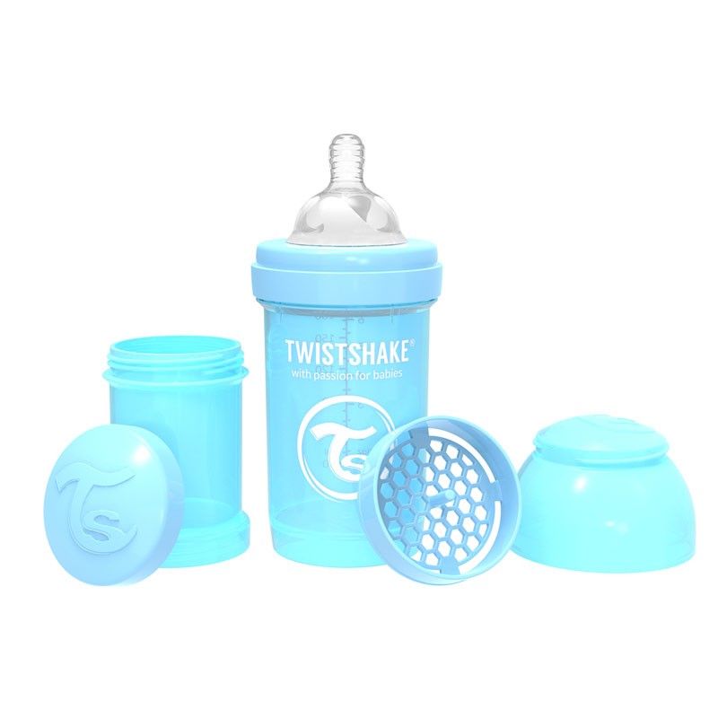 Bottle for Babies Against Colic Twistshake 330ml Light Blue