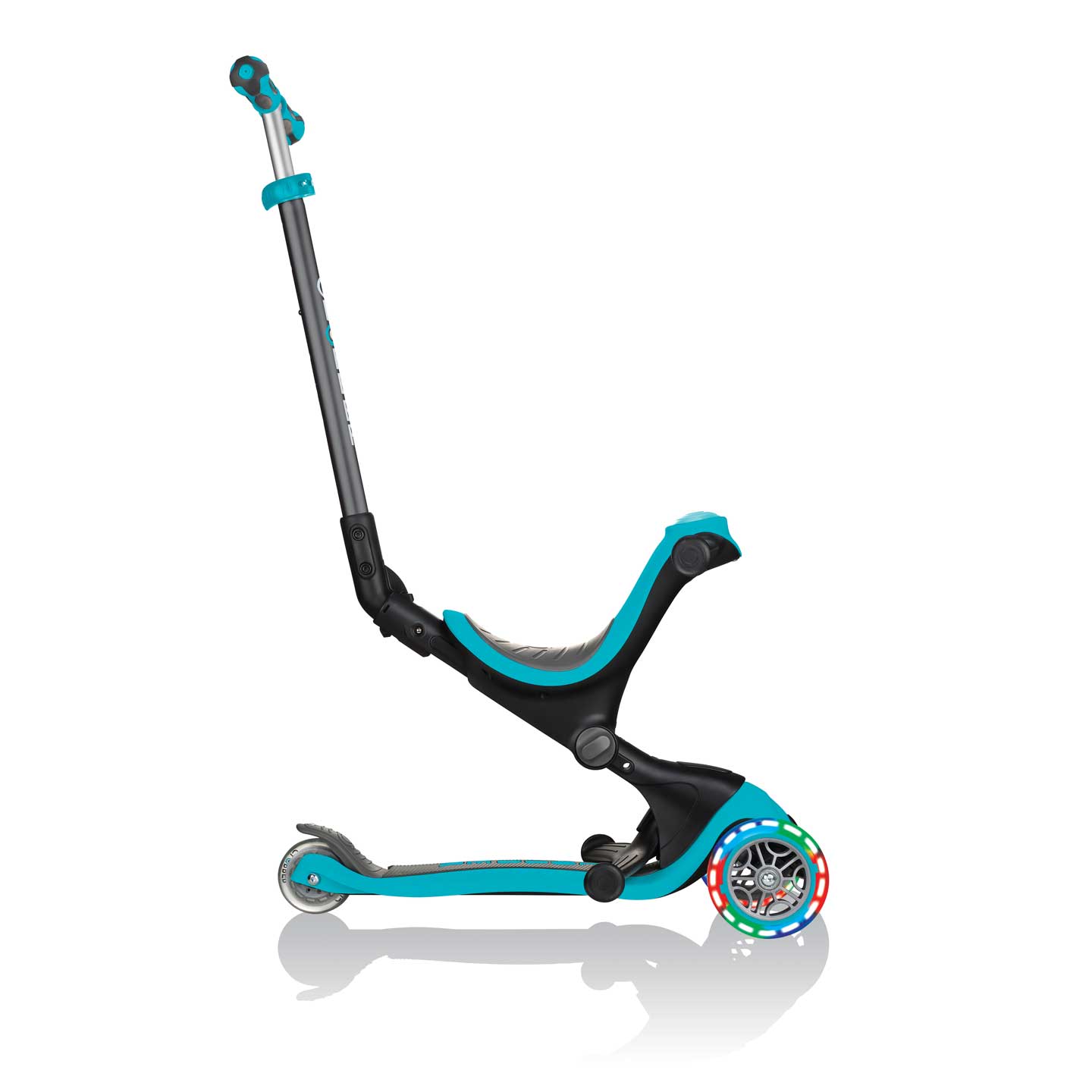 Тротинетка Globber, Go Up Deluxe Lights, 5 в 1, Тюркоаз