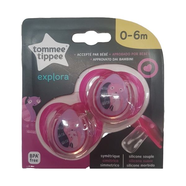 Залъгалка Tommee Tippee Explora, 2 Бр. Розова
