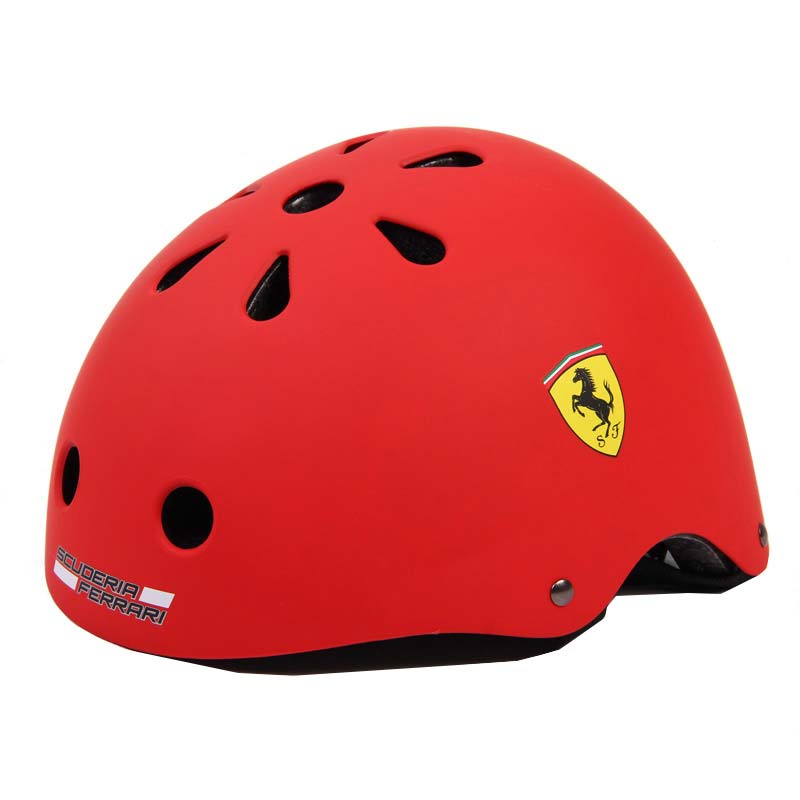 Детска Каска Ferrari За Тротинетка и Скейтборд, s Размер – Червена
